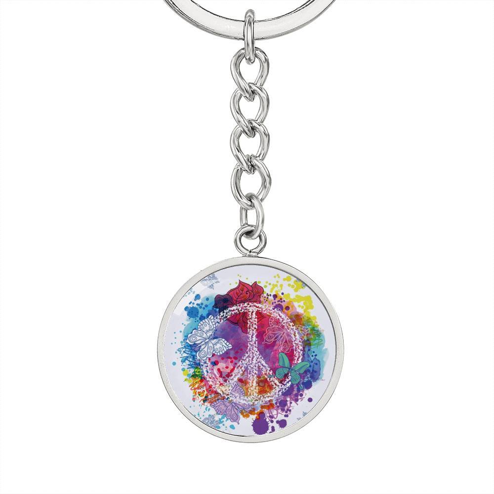 Peace on the Beach Beachy Keychain