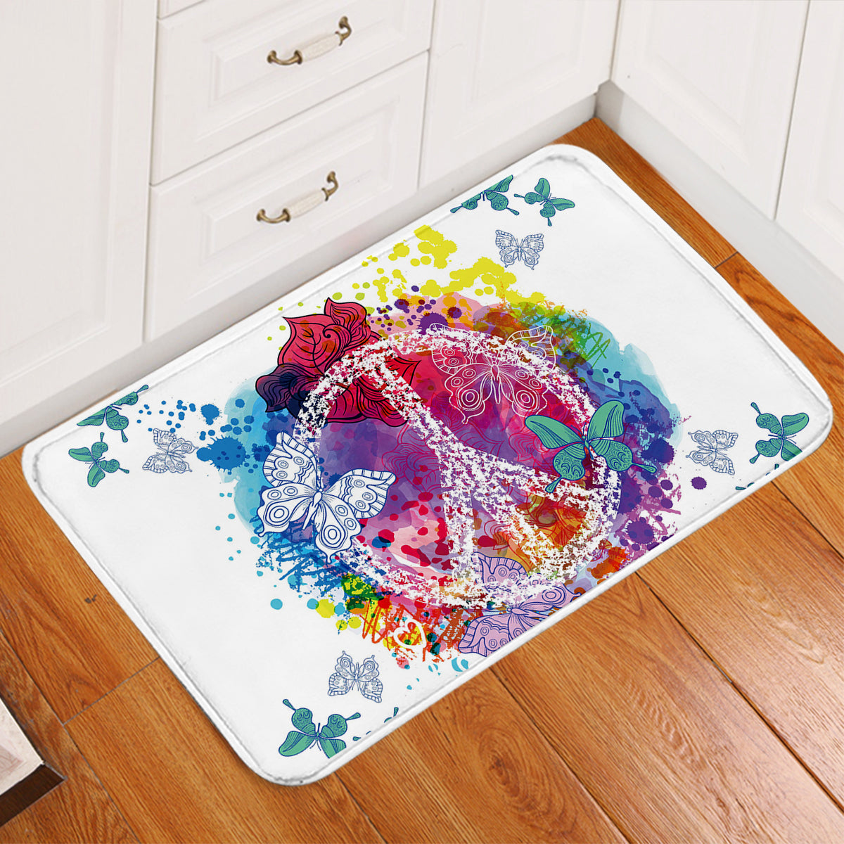Peace on the Beach Bath Mat
