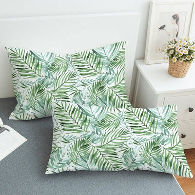 Tropical Palm Leaves Duvet Cover Set