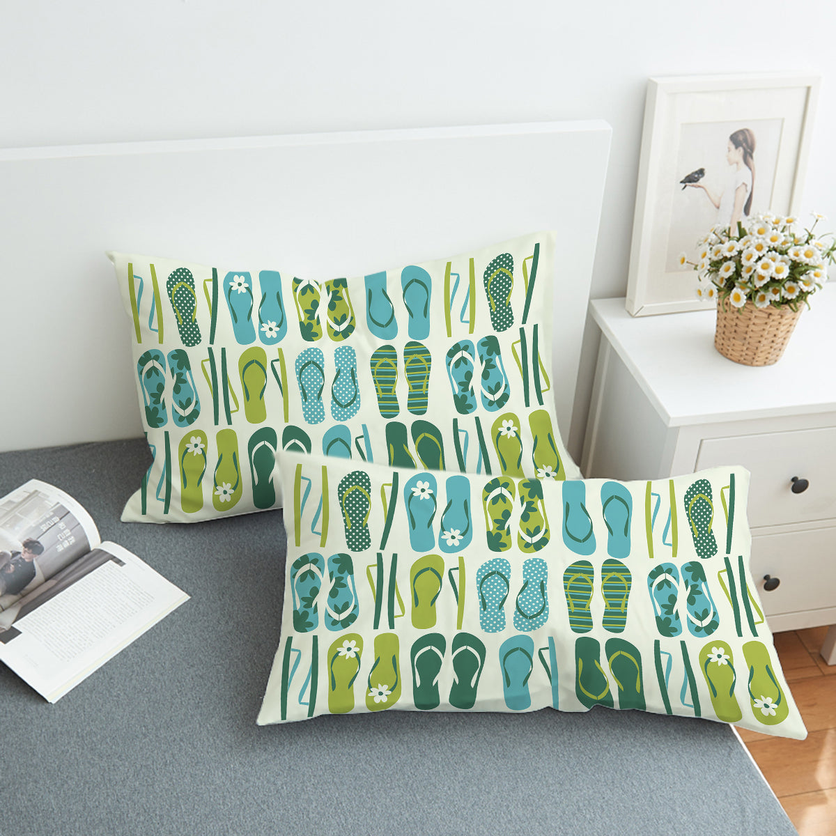 Flip Flop Frenzy Pillow Sham