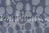 Pineapple Blue Gray 100% Cotton Towel
