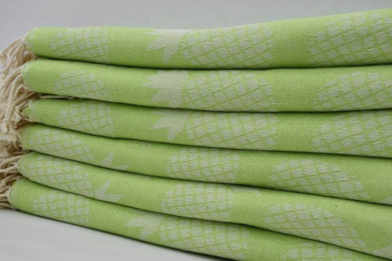 Pineapple Green 100% Cotton Towel