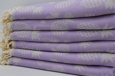 Pineapple Lilac 100% Cotton Towel