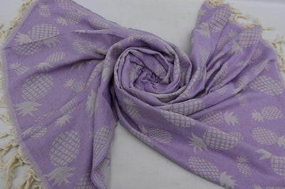 Pineapple Lilac 100% Cotton Towel