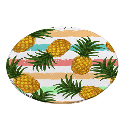 Pineapple Party Round Area Rug
