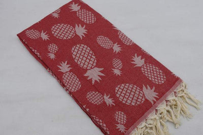 Pineapple Red 100% Cotton Towel