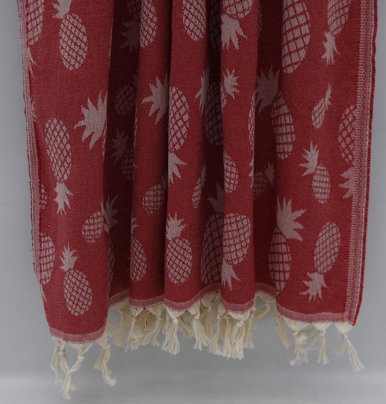 Pineapple Red 100% Cotton Towel