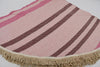Pink and Burgundy 100% Cotton Round Beach Towel