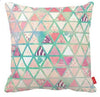 Pink and Turquoise Geometric Pillow Cover ❤ SALE!