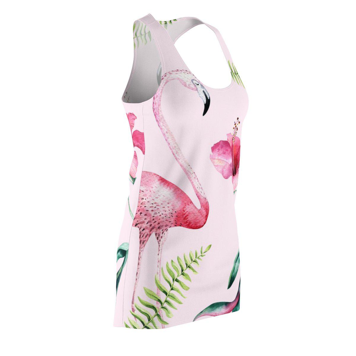 Pink Flamingo & Hibiscus Dress