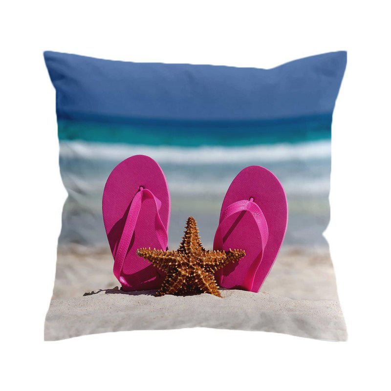 Pink Flip Flops Pillow Cover