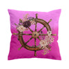 Pink Flowery Helm Pillow Cover