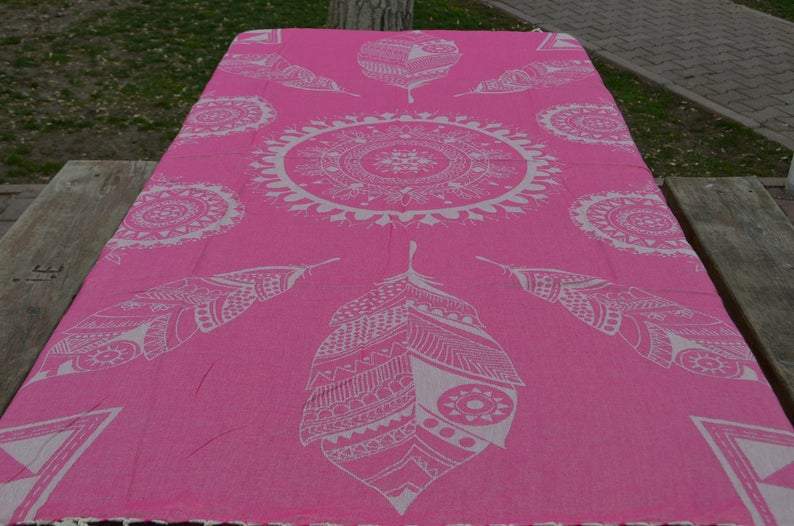 Pink Mandala 100% Cotton Towel