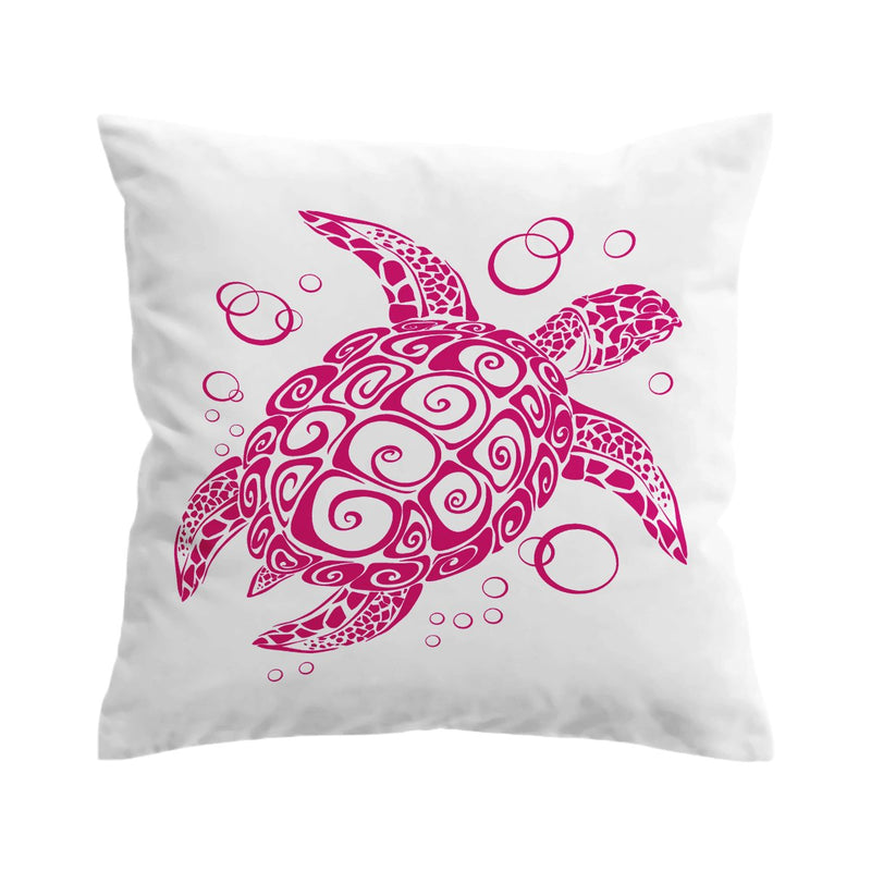 Pink Turtle Twist Pillow Cover