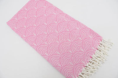 Pink Waves 100% Cotton Towel