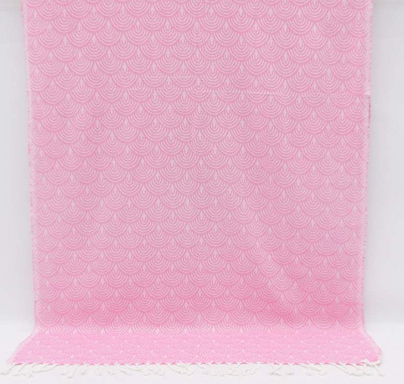 Pink Waves 100% Cotton Towel