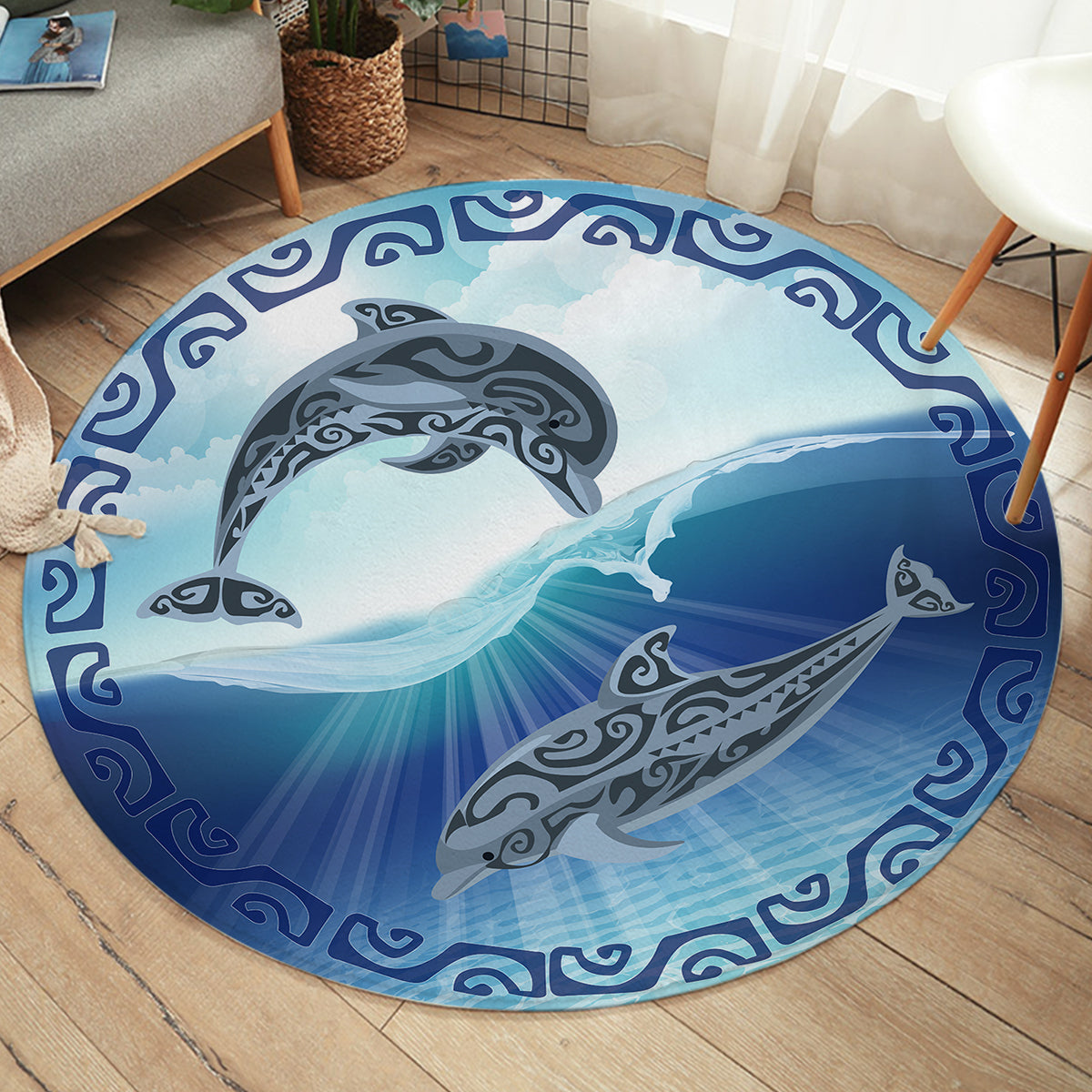 Polynesian Passion Round Area Rug