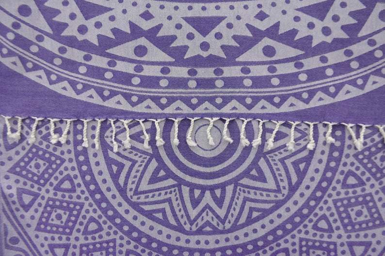 Purple Mandala 100% Cotton Towel