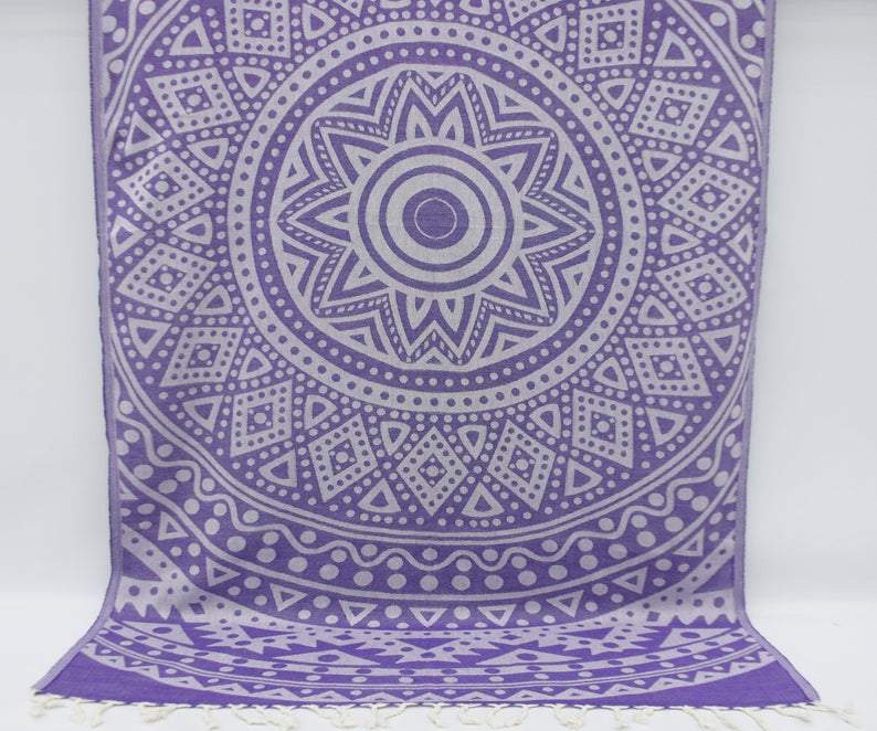 Purple Mandala 100% Cotton Towel