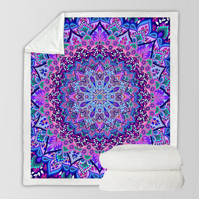 Cosmic Bohemian Soft Sherpa Blanket