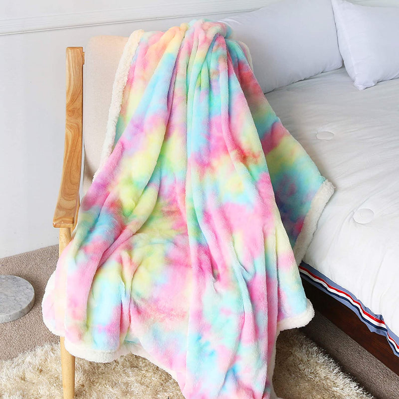 Rainbow Cloud Throw Blanket