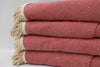 Red 100% Cotton Round Beach Towel