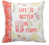 Red Flip Flops Passion Pillow Cover
