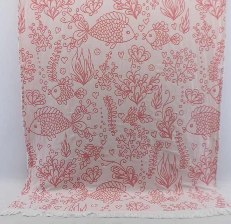 Red Sea Life 100% Cotton Towel