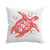 Red Turtle Twist Pillow Cover