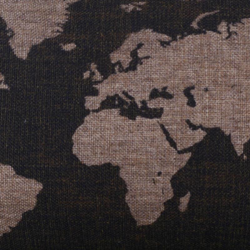 Retro World Map Pillow Cover