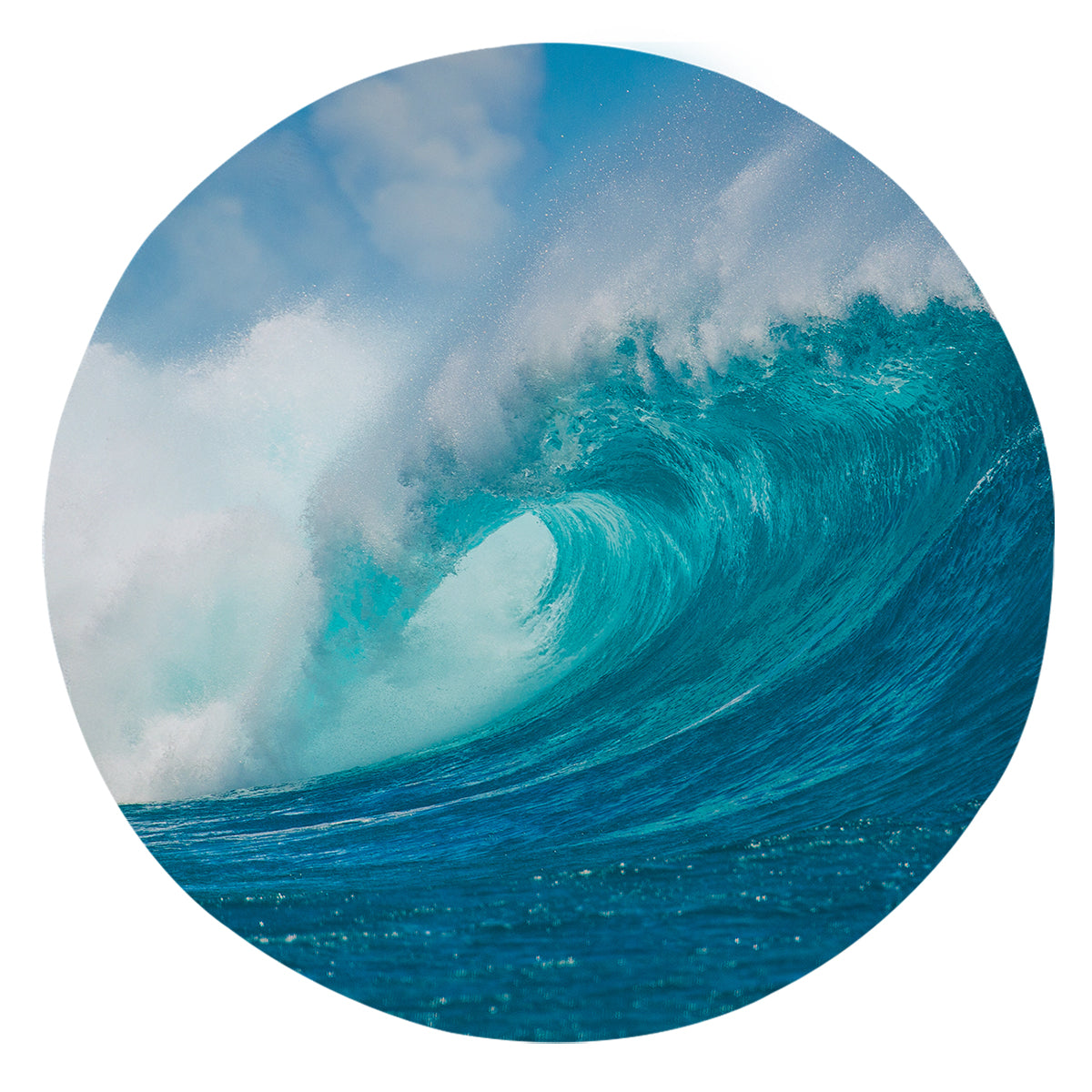 Ocean Wave Round Sand-Free Towel