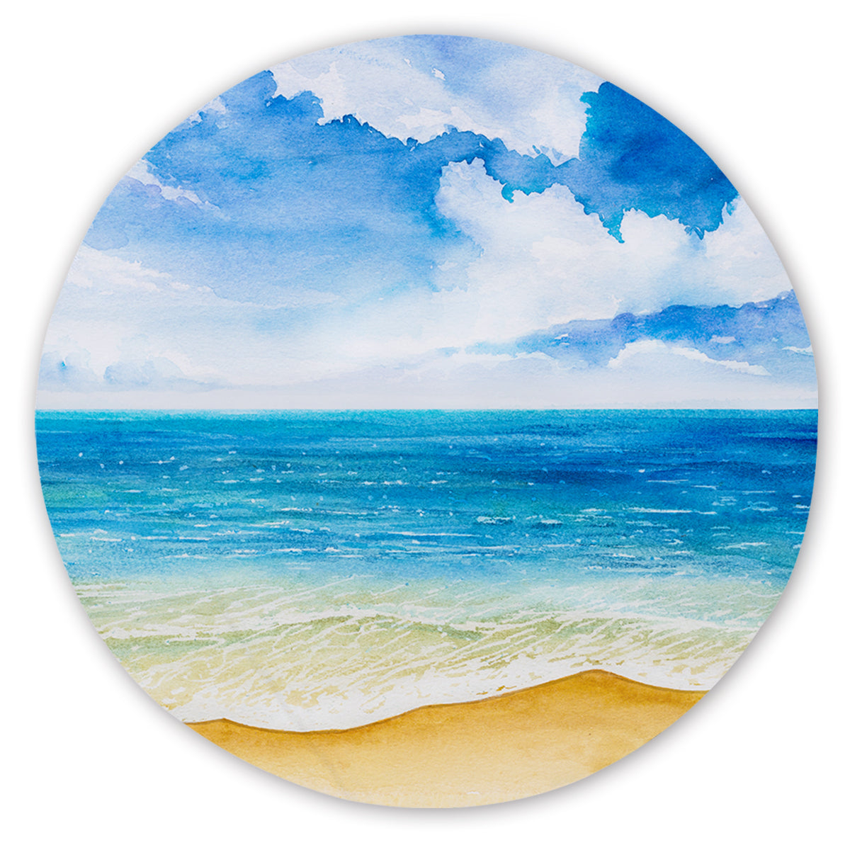 Beach Painting Round Sand-Free Towel