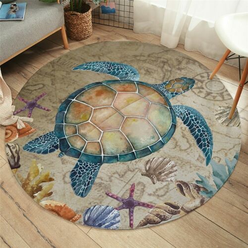 Turtle Island Round Area Rug
