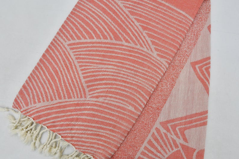 Salmon Sunrise 100% Cotton Towel