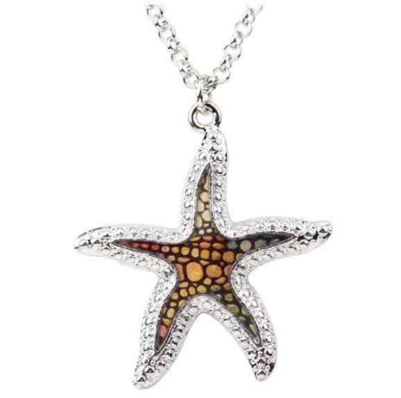 Salty Starfish - Enamel Pendant Necklace