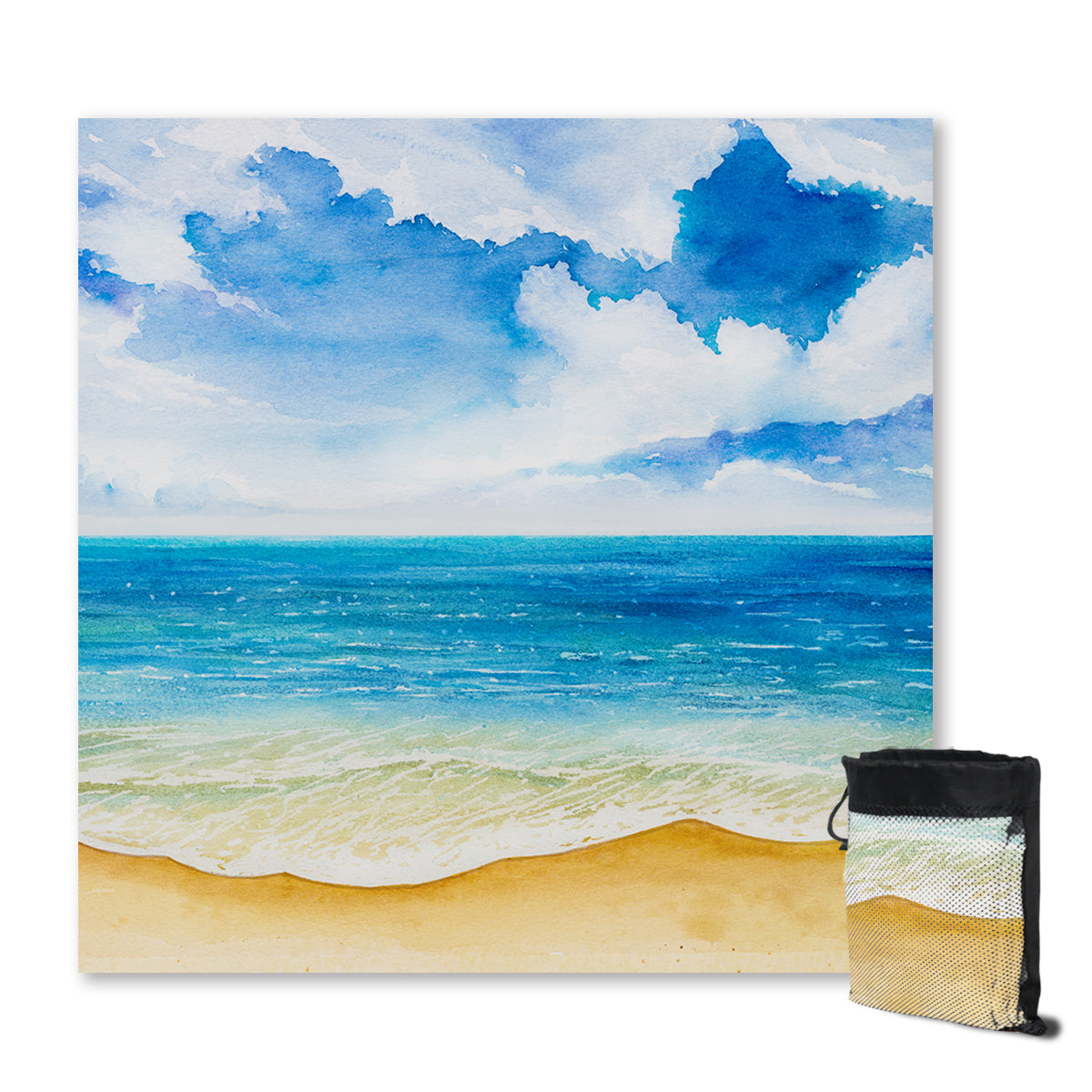 Beach Painting Sand Free Towel