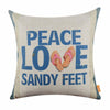 Sandy Feet Pillow Cover