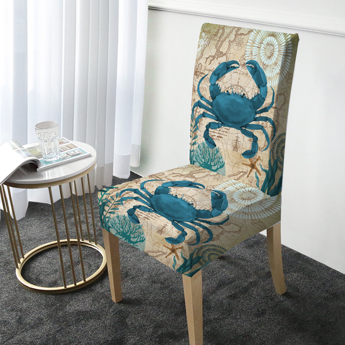 Crab Love Chair Cover