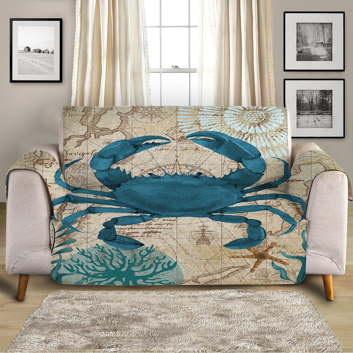 Crab Love Sofa Cover