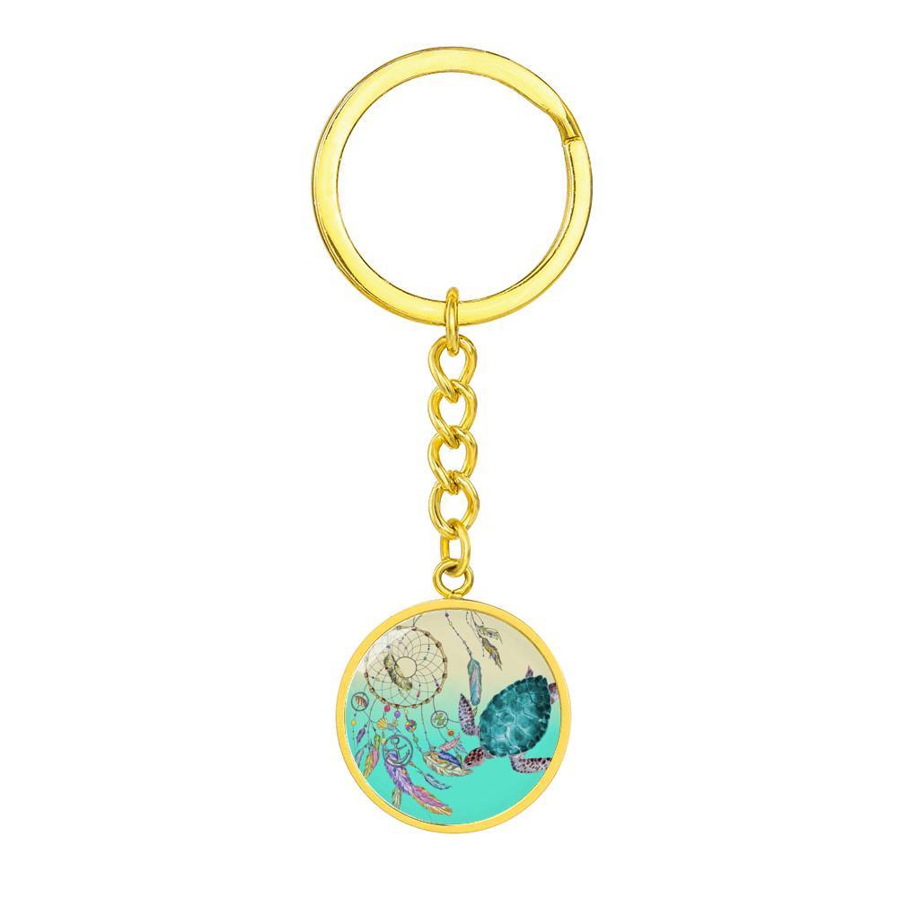 Sea Turtle and Dreamcatcher Beachy Keychain