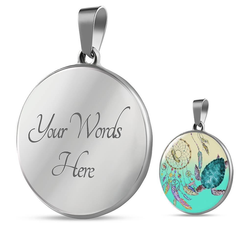 Sea Turtle and Dreamcatcher Necklace
