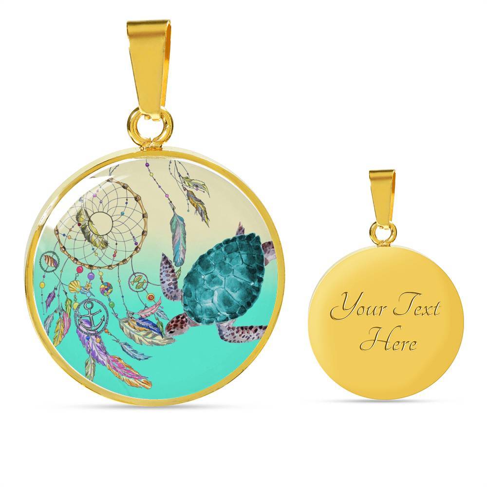 Sea Turtle and Dreamcatcher Necklace