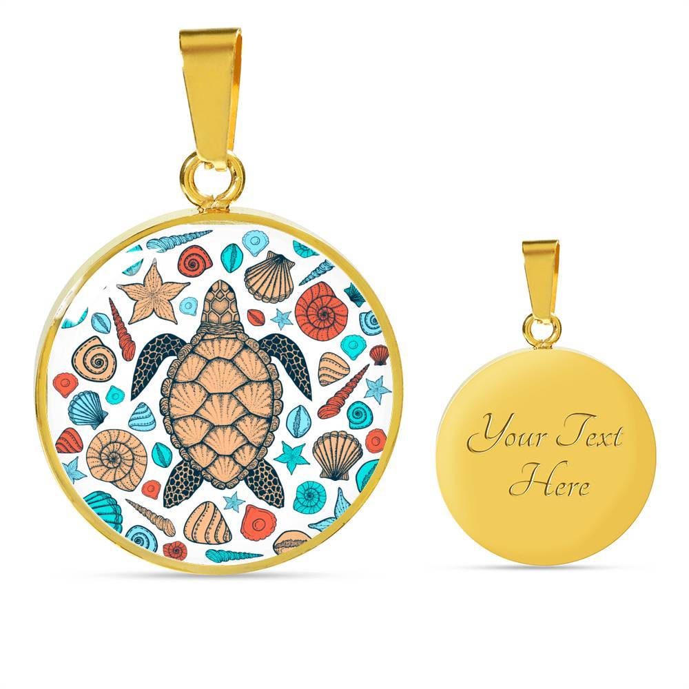Sea Turtle and Seashells Necklace