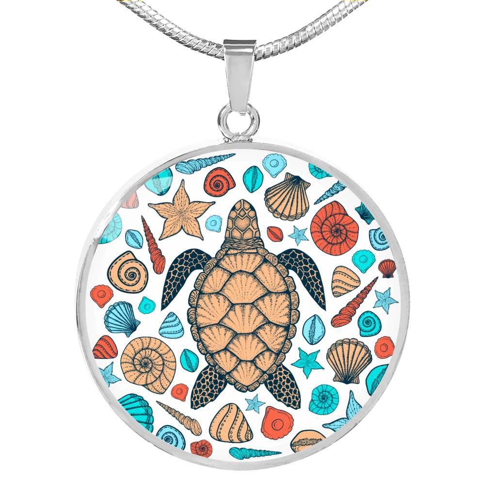 Sea Turtle and Seashells Necklace