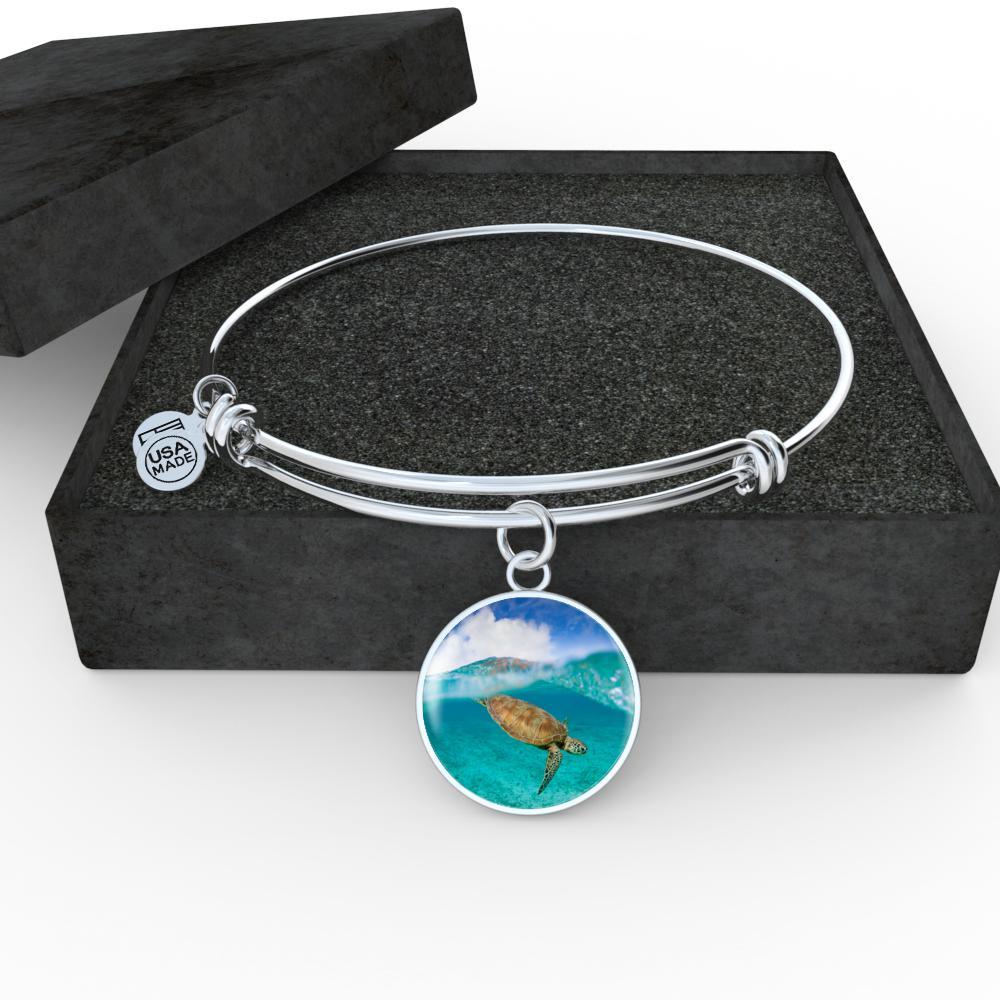 Sea Turtle Bangle Bracelet