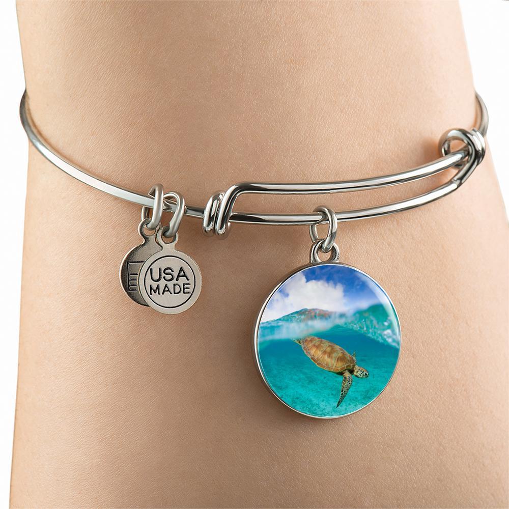 Sea Turtle Bangle Bracelet