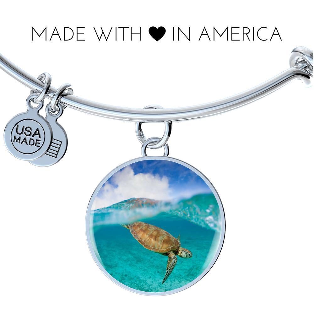 Sea Turtle Bangle Bracelet