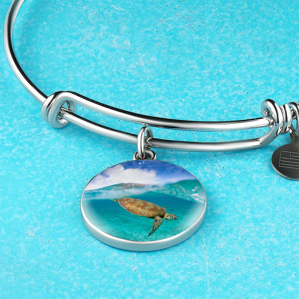 Sea Turtle Bangle Bracelet