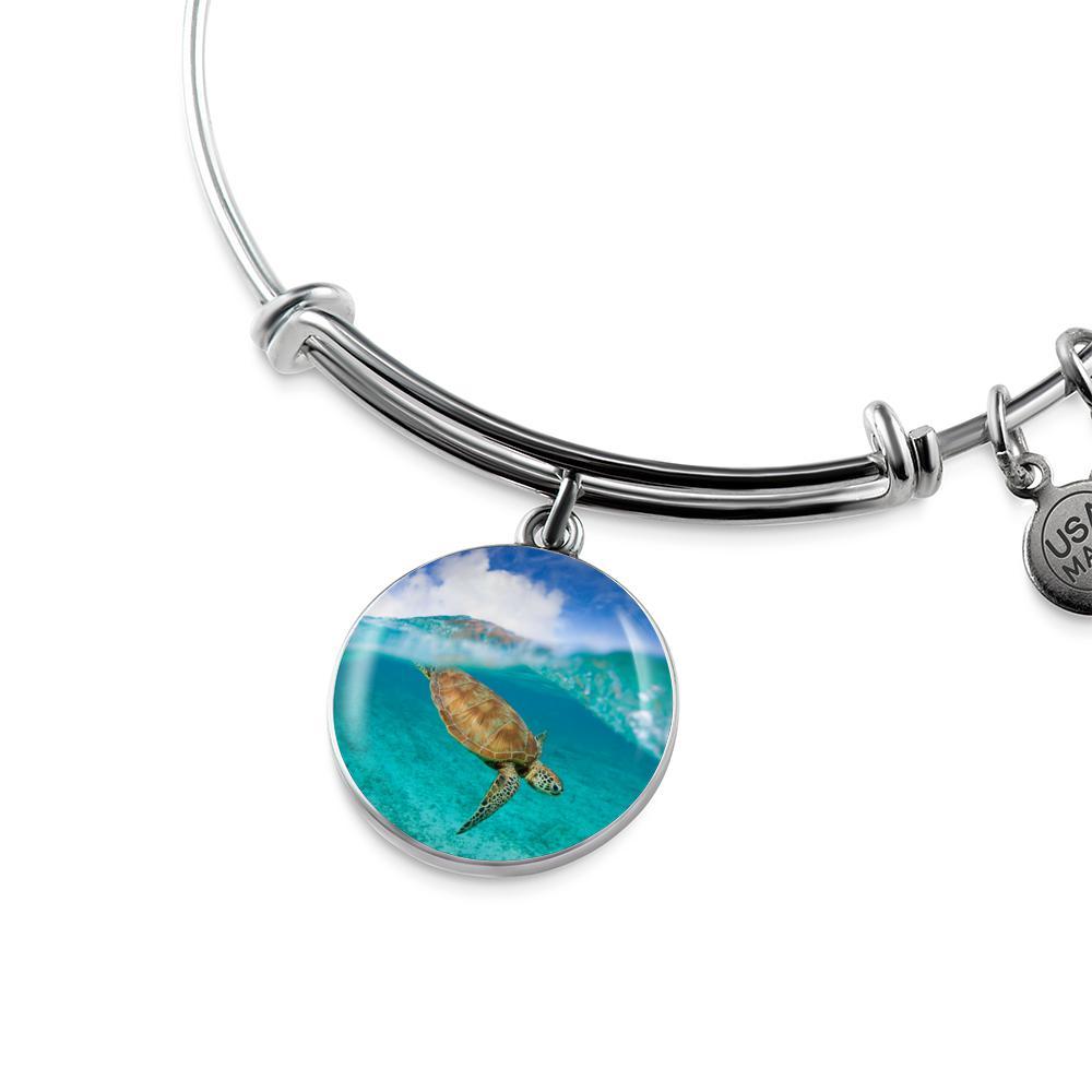 Sea Turtle Bangle Bracelet