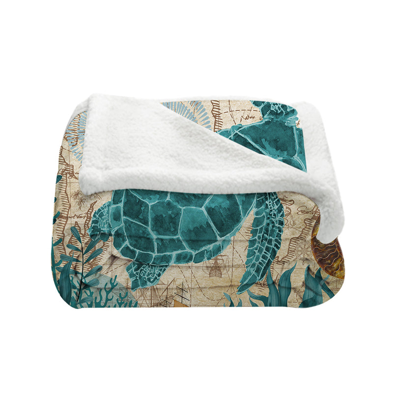 Sea Turtle Love Bedspread Blanket